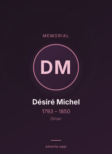 Memorial portrait of Désiré Michel