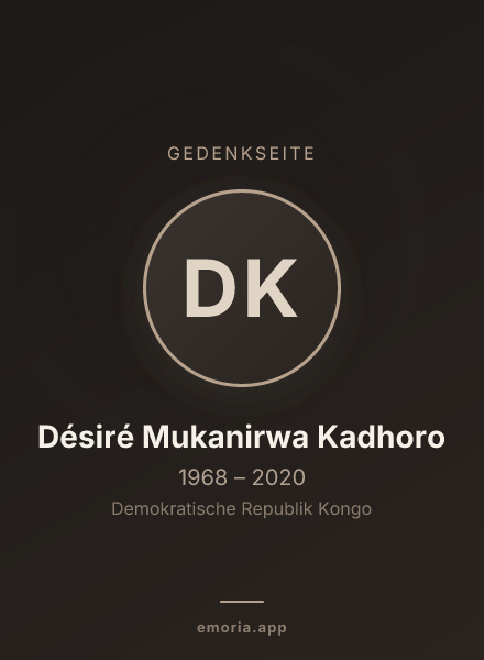 Gedenkportrait von Désiré Mukanirwa Kadhoro