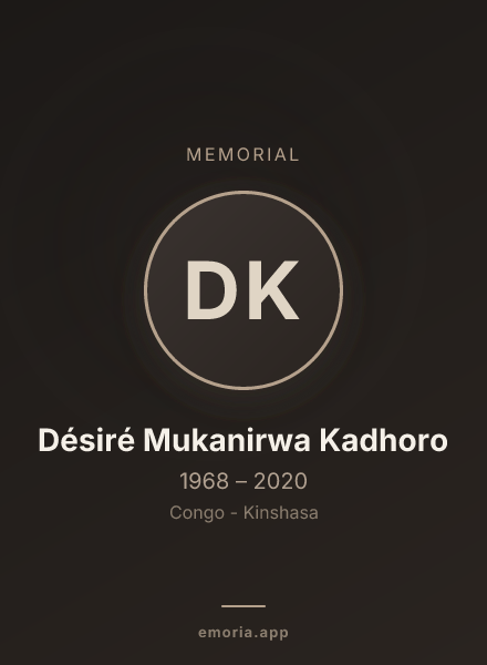 Memorial portrait of Désiré Mukanirwa Kadhoro