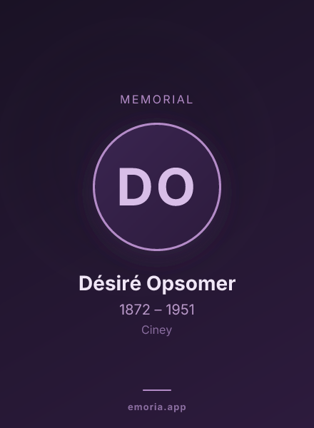 Memorial portrait of Désiré Opsomer