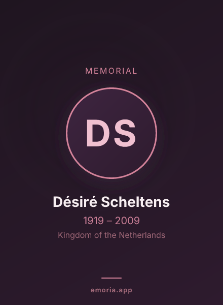 Memorial portrait of Désiré Scheltens