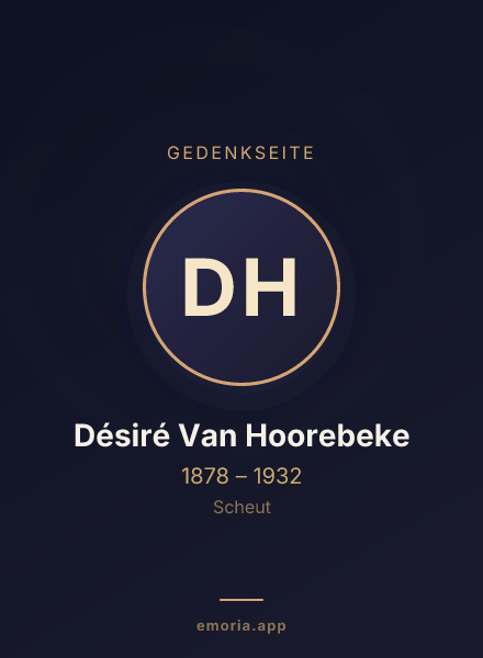 Gedenkportrait von Désiré Van Hoorebeke