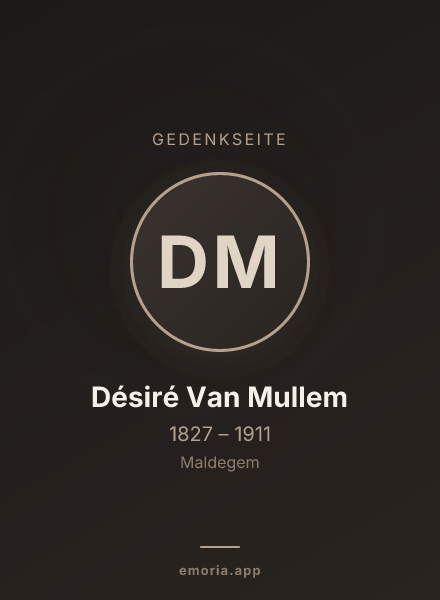 Gedenkportrait von Désiré Van Mullem