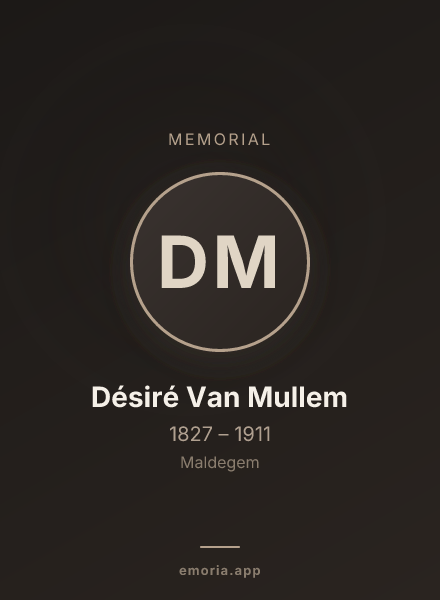Memorial portrait of Désiré Van Mullem