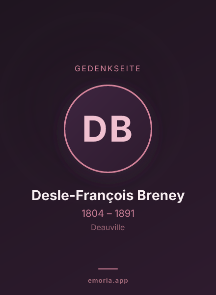 Gedenkportrait von Desle-François Breney