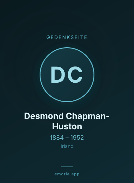 Gedenkportrait von Desmond Chapman-Huston