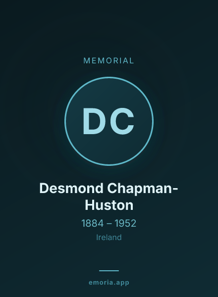 Memorial portrait of Desmond Chapman-Huston