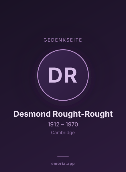 Gedenkportrait von Desmond Rought-Rought