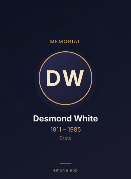 Memorial portrait of Desmond White