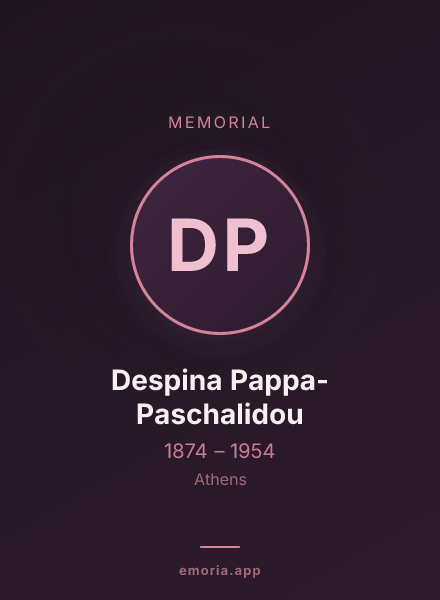 Memorial portrait of Despina Pappa-Paschalidou