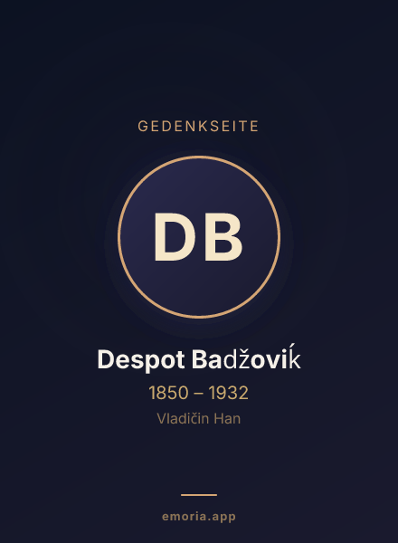 Gedenkportrait von Despot Baǆoviḱ