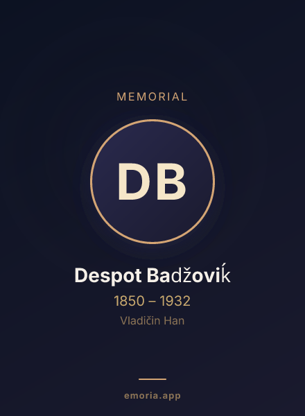 Memorial portrait of Despot Baǆoviḱ