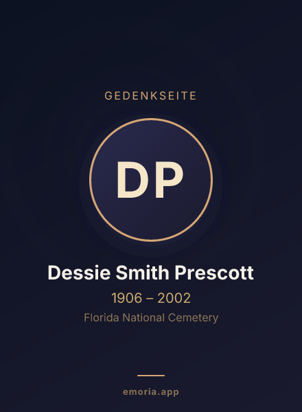 Gedenkportrait von Dessie Smith Prescott