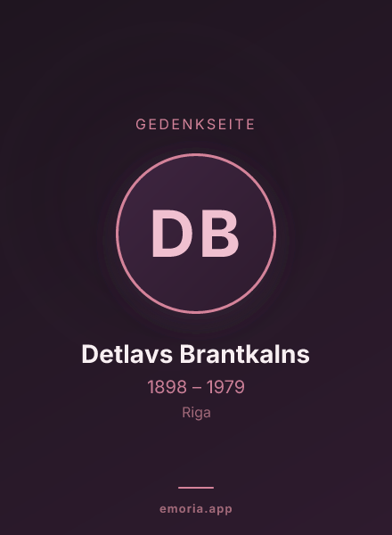 Gedenkportrait von Detlavs Brantkalns