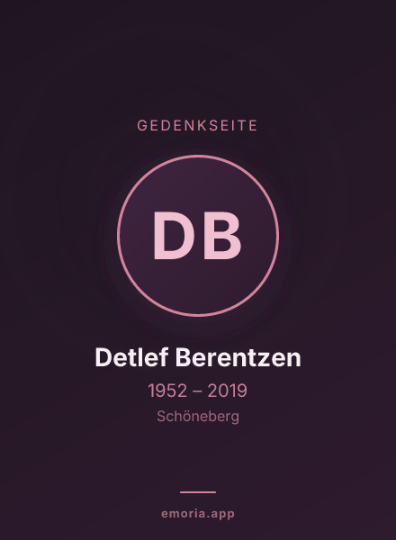 Gedenkportrait von Detlef Berentzen