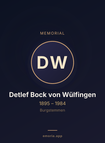 Memorial portrait of Detlef Bock von Wülfingen
