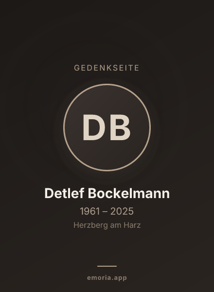 Gedenkportrait von Detlef Bockelmann