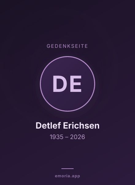 Gedenkportrait von Detlef Erichsen