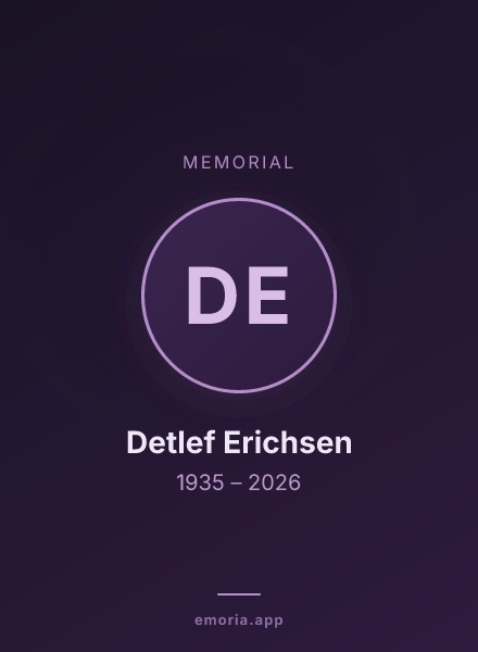 Memorial portrait of Detlef Erichsen
