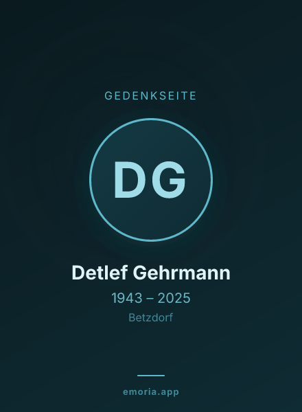 Gedenkportrait von Detlef Gehrmann