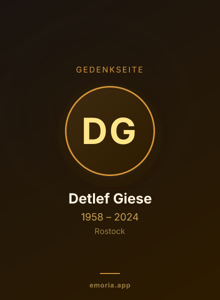 Gedenkportrait von Detlef Giese
