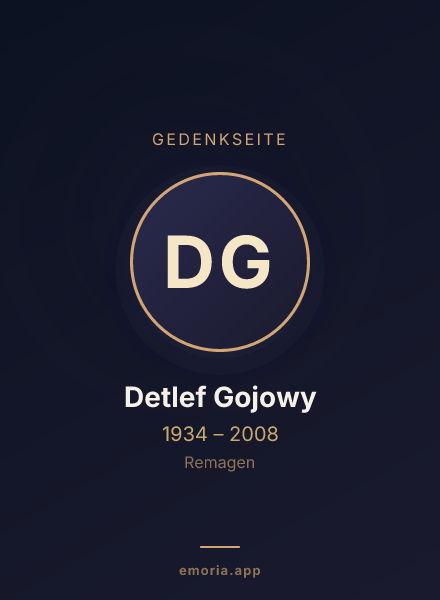 Gedenkportrait von Detlef Gojowy