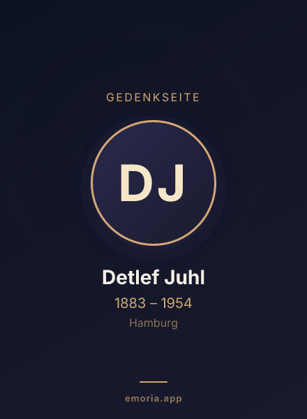 Gedenkportrait von Detlef Juhl