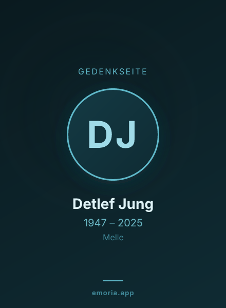 Gedenkportrait von Detlef Jung