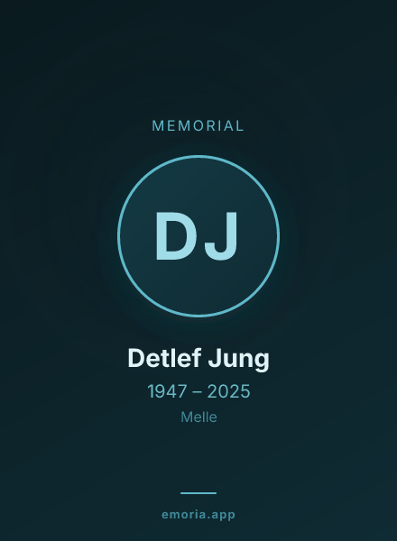 Memorial portrait of Detlef Jung