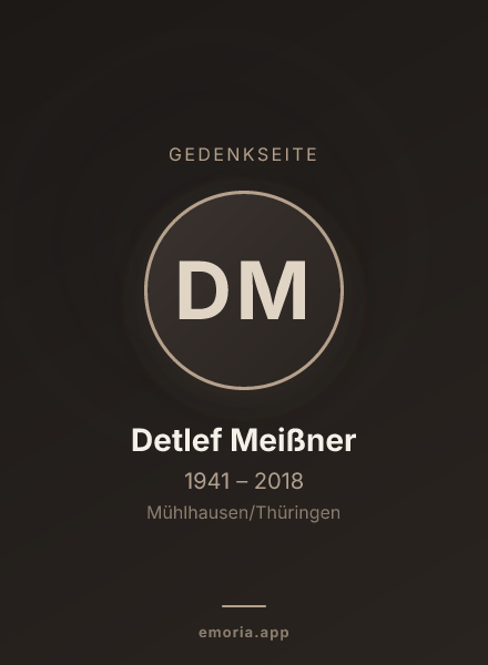Gedenkportrait von Detlef Meißner