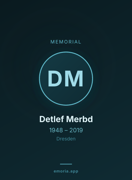 Memorial portrait of Detlef Merbd