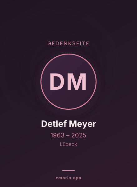 Gedenkportrait von Detlef Meyer