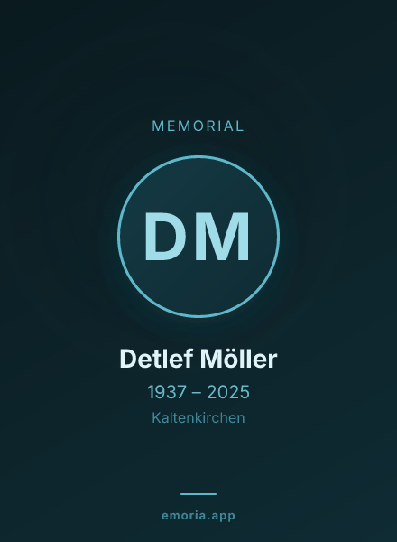 Memorial portrait of Detlef Möller