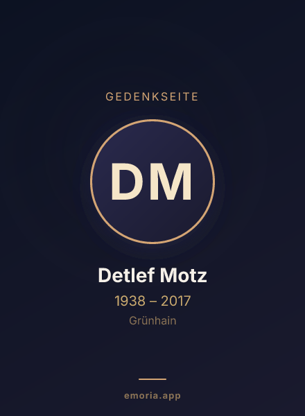 Gedenkportrait von Detlef Motz