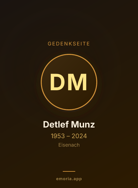 Gedenkportrait von Detlef Munz