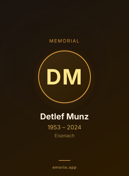 Memorial portrait of Detlef Munz