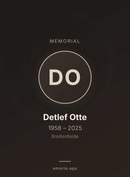 Memorial portrait of Detlef Otte