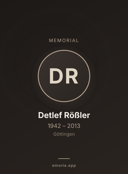Memorial portrait of Detlef Rößler