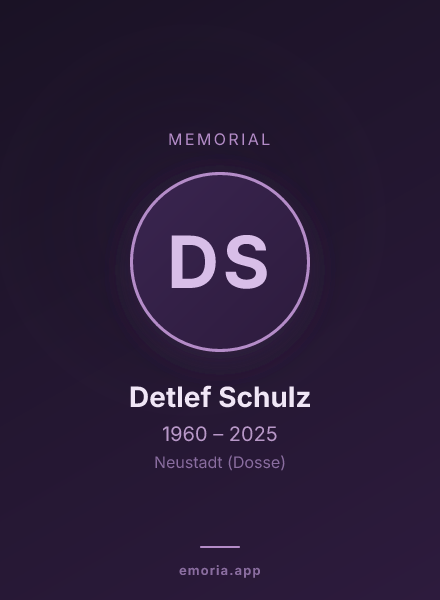 Memorial portrait of Detlef Schulz