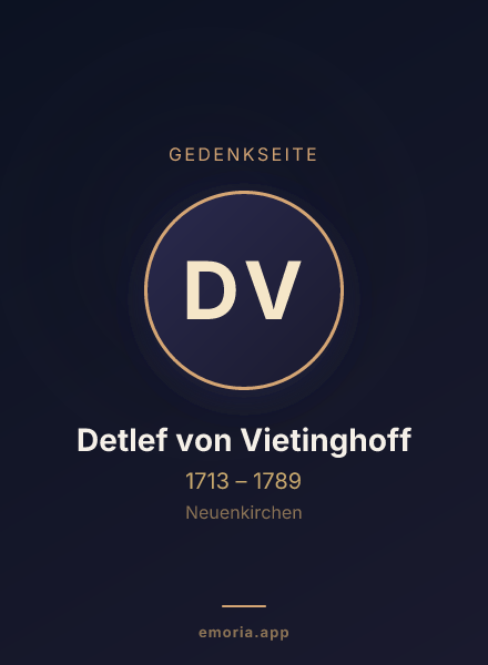 Gedenkportrait von Detlef von Vietinghoff