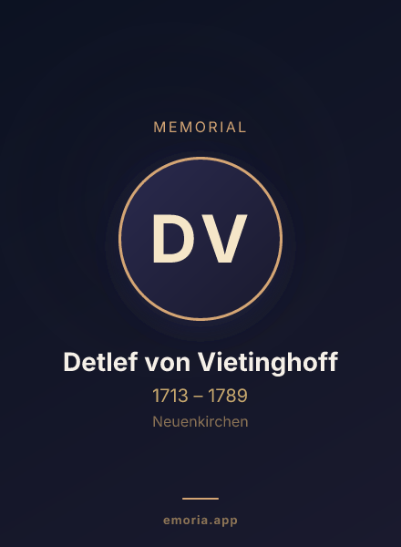 Memorial portrait of Detlef von Vietinghoff