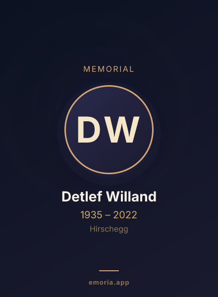Memorial portrait of Detlef Willand