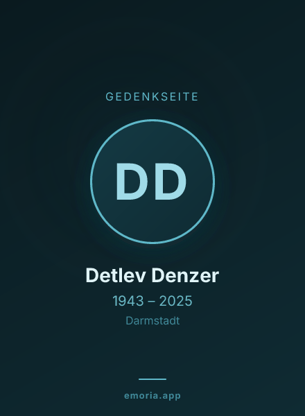 Gedenkportrait von Detlev Denzer