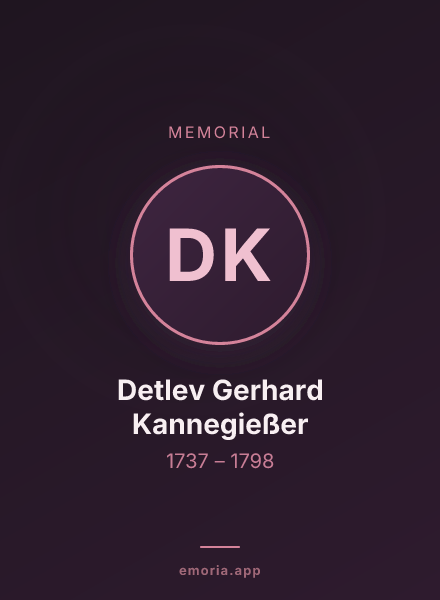 Memorial portrait of Detlev Gerhard Kannegießer