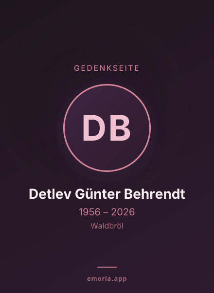 Gedenkportrait von Detlev Günter Behrendt