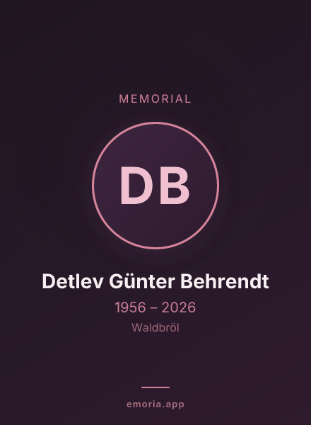 Memorial portrait of Detlev Günter Behrendt
