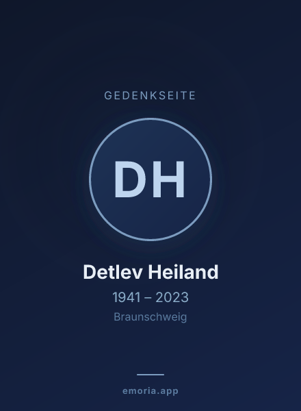 Gedenkportrait von Detlev Heiland