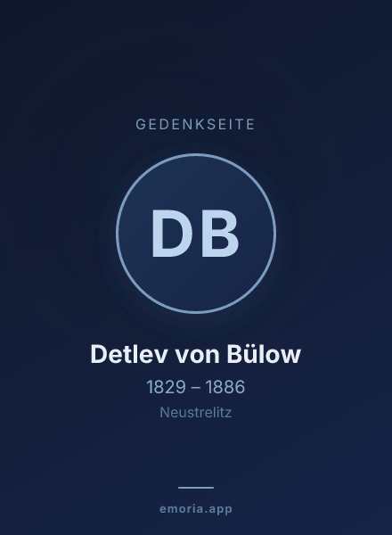 Gedenkportrait von Detlev von Bülow