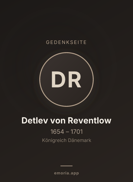 Gedenkportrait von Detlev von Reventlow