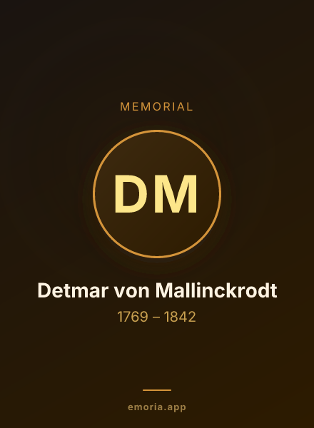 Memorial portrait of Detmar von Mallinckrodt